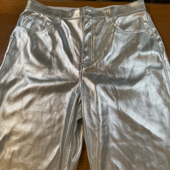 Abercrombie & Fitch Curve Love The ’90s Straight Ultra High Rise Metallic Pants - Picture 9 of 13